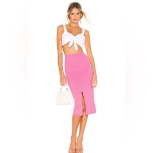 Free People x Revolve Pink Skyline Midi Skirt M EUC